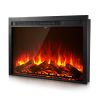 Electric Fireplace Insert, 40 inch Recessed and Wall Mounted with Adjustable Flame Color Brightness & 8h Timer & Remote Control