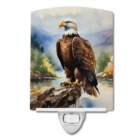 NEW Eagle Ceramic Night Light Compact, UL-Certified, Ideal for Bedroom, Bathroom, Nursery, Hallway, Kitchen, 6x4x3, Multicolor