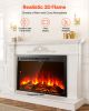 Electric Fireplace Insert, 40 inch Recessed and Wall Mounted with Adjustable Flame Color Brightness & 8h Timer & Remote Control