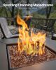 Fire Glass, 10 LBS / 4.5 KG High-Temperature Resistant Fireplace Rocks, 1/4-Inch / 6.35 mm Reflective & Smokeless Firepit Glass Rock