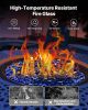 Fire Glass, 10LBS/4.5KG High-Temperature Resistant Fireplace Rocks, 3/4-Inch / 19.05 mm Reflective & Smokeless Firepit Glass Beads