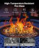 Fire Glass, 10LBS / 4.5KG High-Temperature Resistant Fireplace Rocks, 3/4-Inch / 19.05 mm Reflective & Smokeless Firepit Glass Beads
