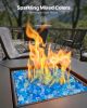Fire Glass, 10 LBS / 4.5 KG Fireplace Rocks, 3/4-Inch / 19.05 mm Reflective Firepit Glass Rock, High Luster Stone Landscaping for Fire Pit Table