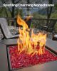 Fire Glass, 10 LBS / 4.5 KG Smokeless & High-Temperature Resistant Fireplace Rocks, 3/4-Inch / 19.05 mm Reflective Firepit Glass Rock