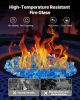 Fire Glass, 10 LBS / 4.5 KG Fireplace Rocks, 3/4-Inch / 19.05 mm Reflective Firepit Glass Rock, High Luster Stone Landscaping for Fire Pit Table