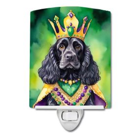 NEW Cocker Spaniel King of Mardi Gras Ceramic Night Light Compact, UL-Certified, Ideal for Bedroom, Bathroom, Nursery, Hallway, Kitchen, 6x4x3 (Default: Default)