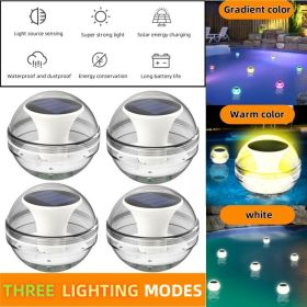 Swimming Pool Lights Solar Floating Light with Multi-Color LED Waterproof Outdoor Garden Lights 6pcs (Quantities: 4 PCS)